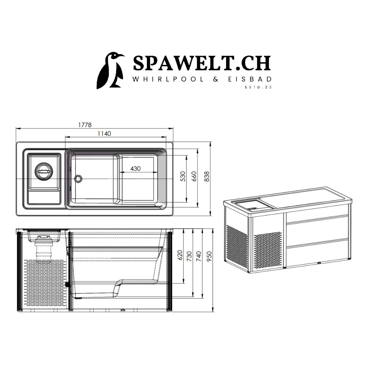 Eisbad, IceTub Premium Outdoor Kiruna
