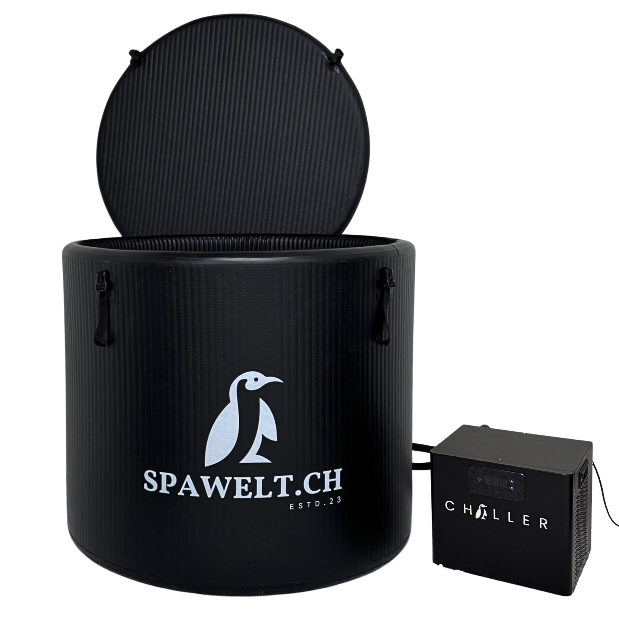 Ice Tub Pro 3 – Eisbad Komplettset 280L mit Chiller Eiskalt V2, Outdoor Cold Plunge mit App-Steuerung & Zubehör