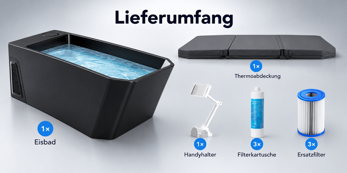 Ice Tub Athletic – Premium Eisbad, kommerzielles Eisbad in schwarz