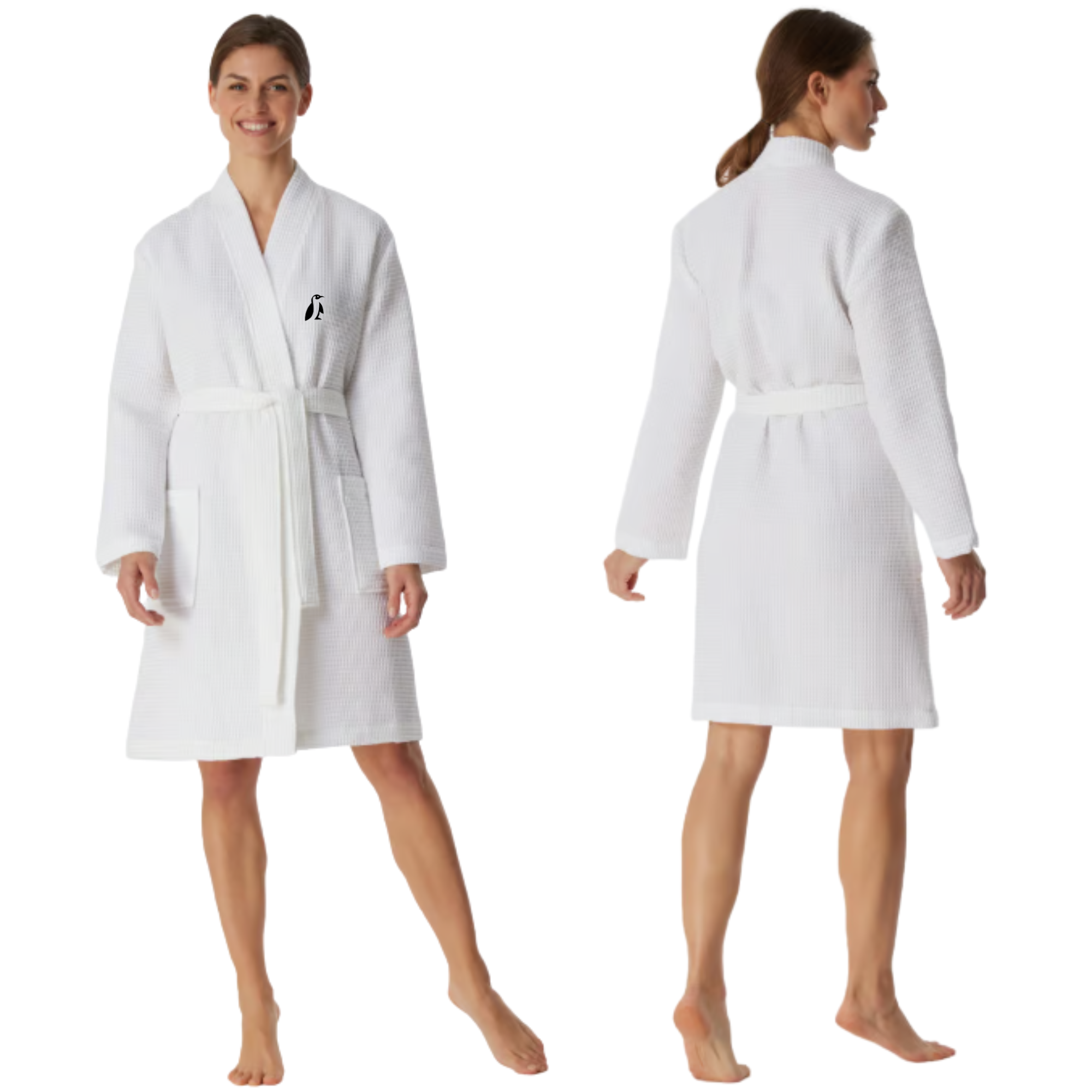 Spawelt Badmantel 100% Baumwolle Waffelmuster unisex