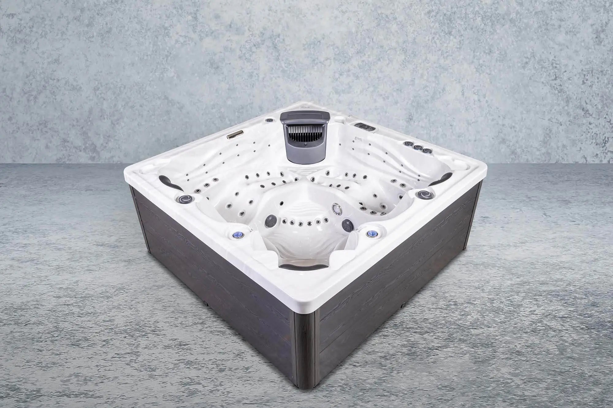 Outdoor Whirlpool, Jacuzzi, Hot Tub schwarz / weiss Imperia USA