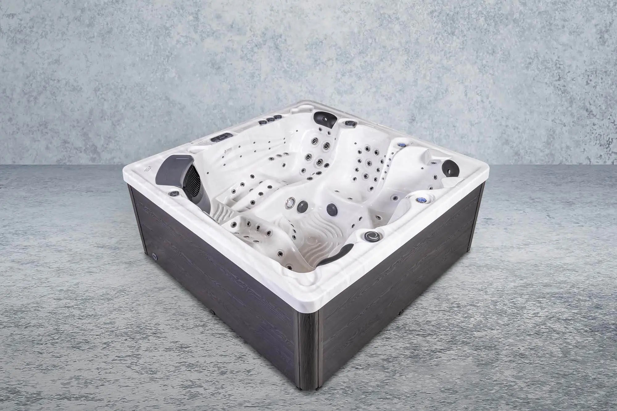 Outdoor Whirlpool, Jacuzzi, Hot Tub schwarz / weiss Imperia USA