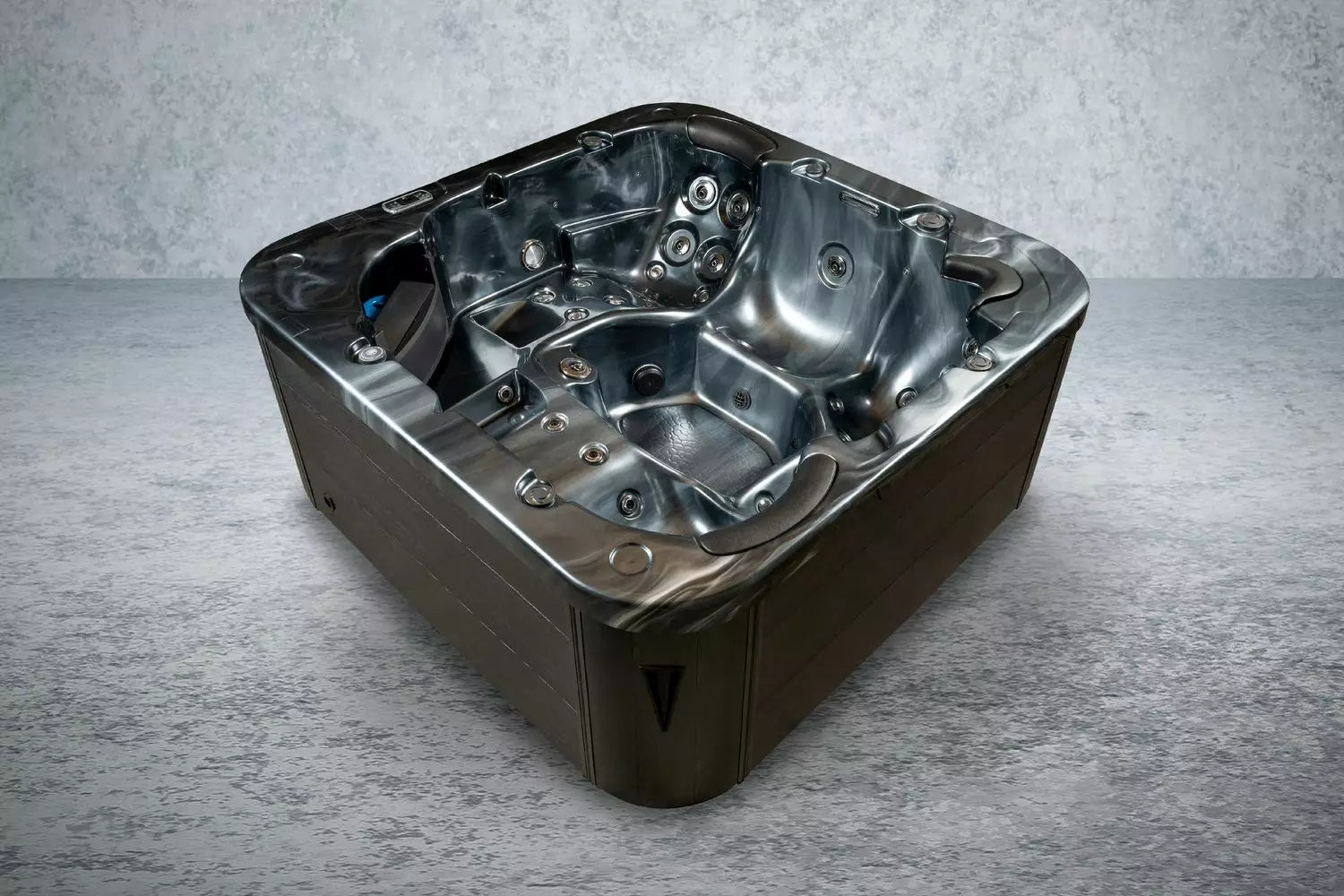 Outdoor Whirlpool, Jacuzzi, Hot Tub dunkel / schwarz Modena USA