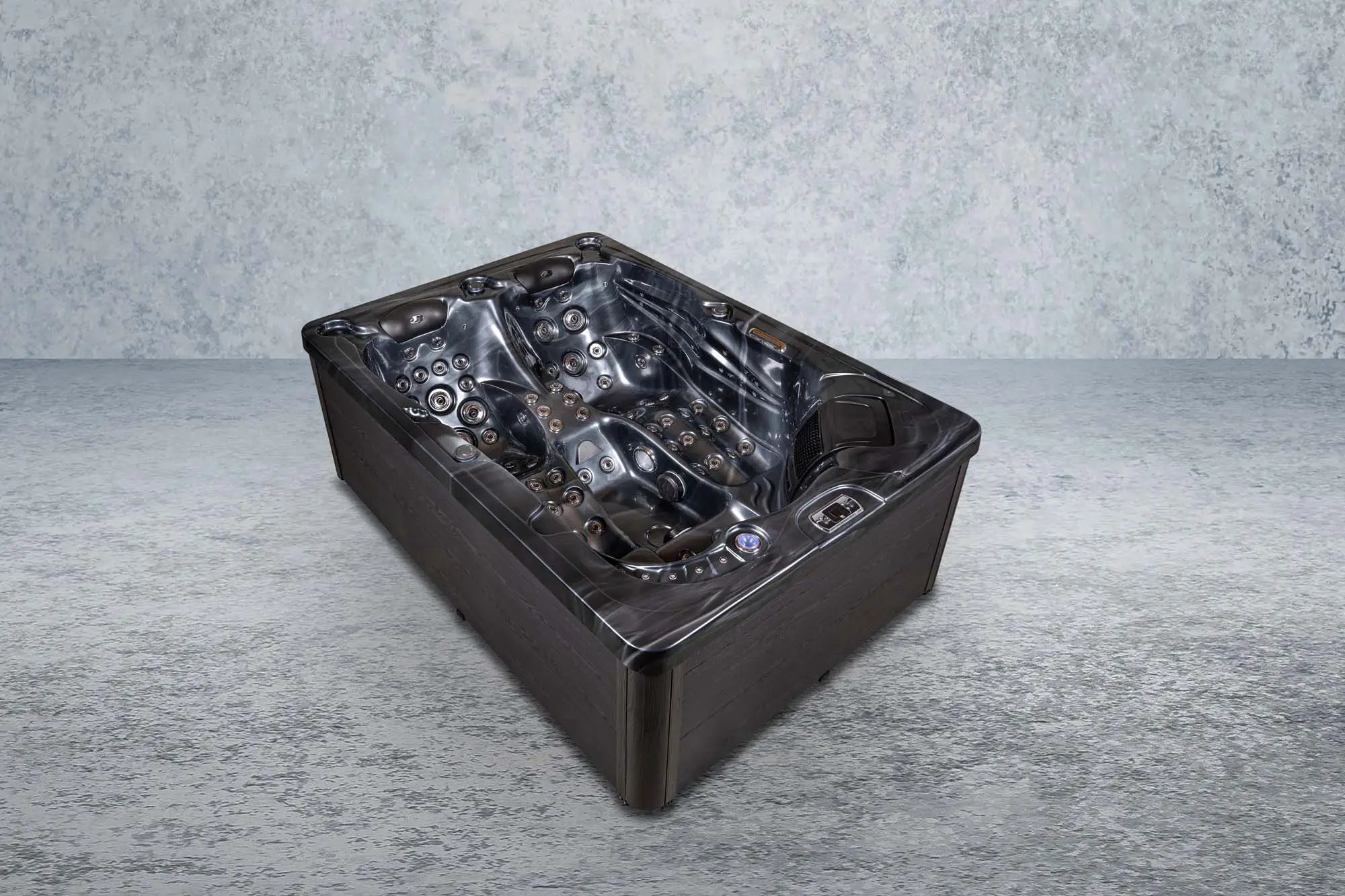 Outdoor Whirlpool, Jacuzzi dunkel / schwarz Torina USA