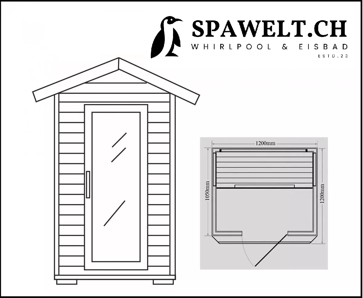 Infrarotkabine Outdoor Moss 1