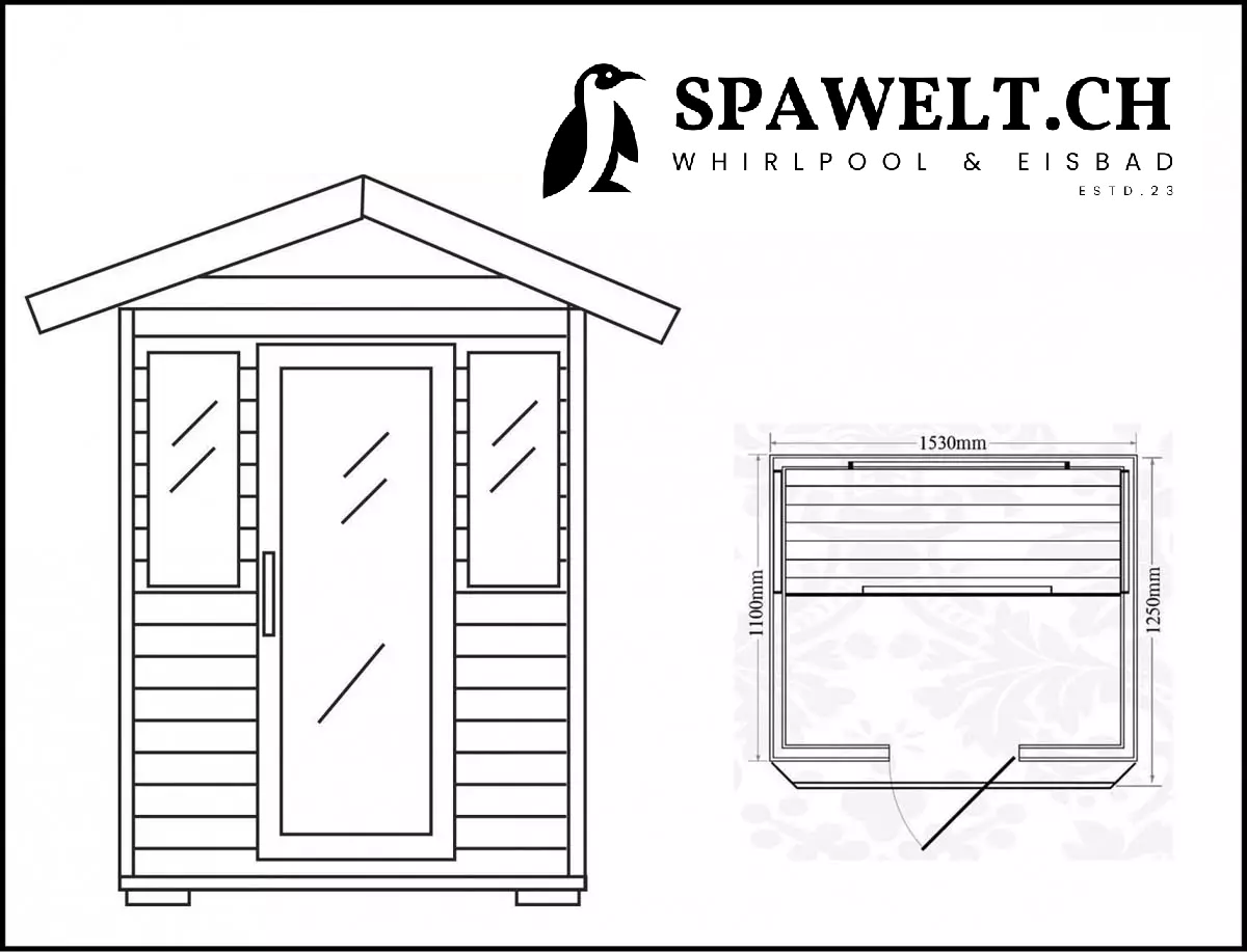 Infrarotkabine Outdoor Moss 2