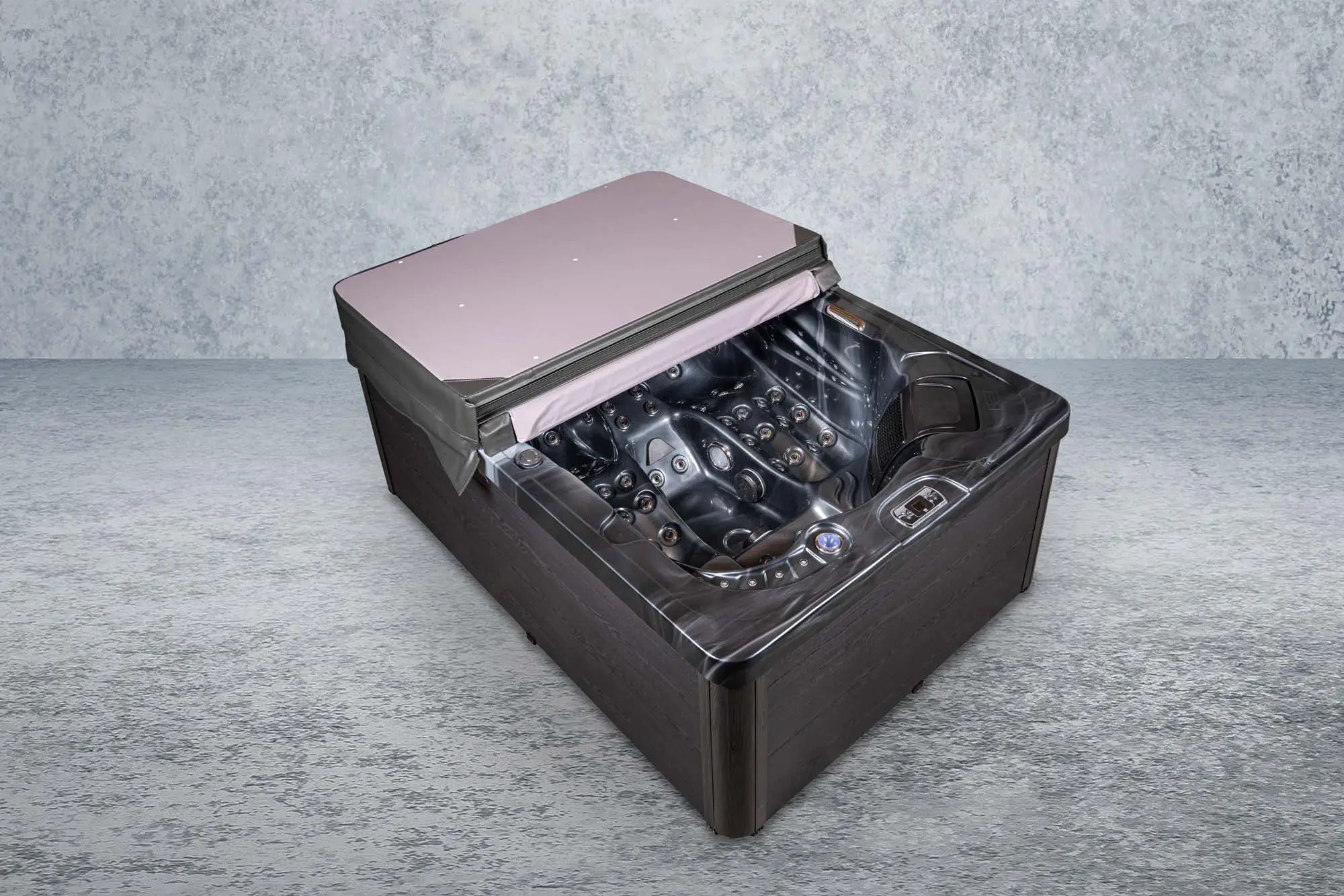 Outdoor Whirlpool, Jacuzzi dunkel / schwarz Torina USA