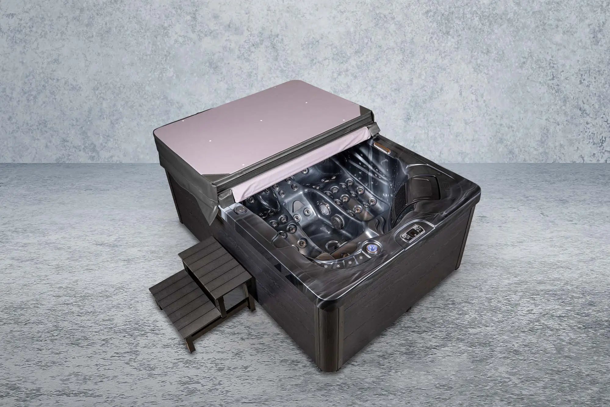 Outdoor Whirlpool, Jacuzzi dunkel / schwarz Torina USA