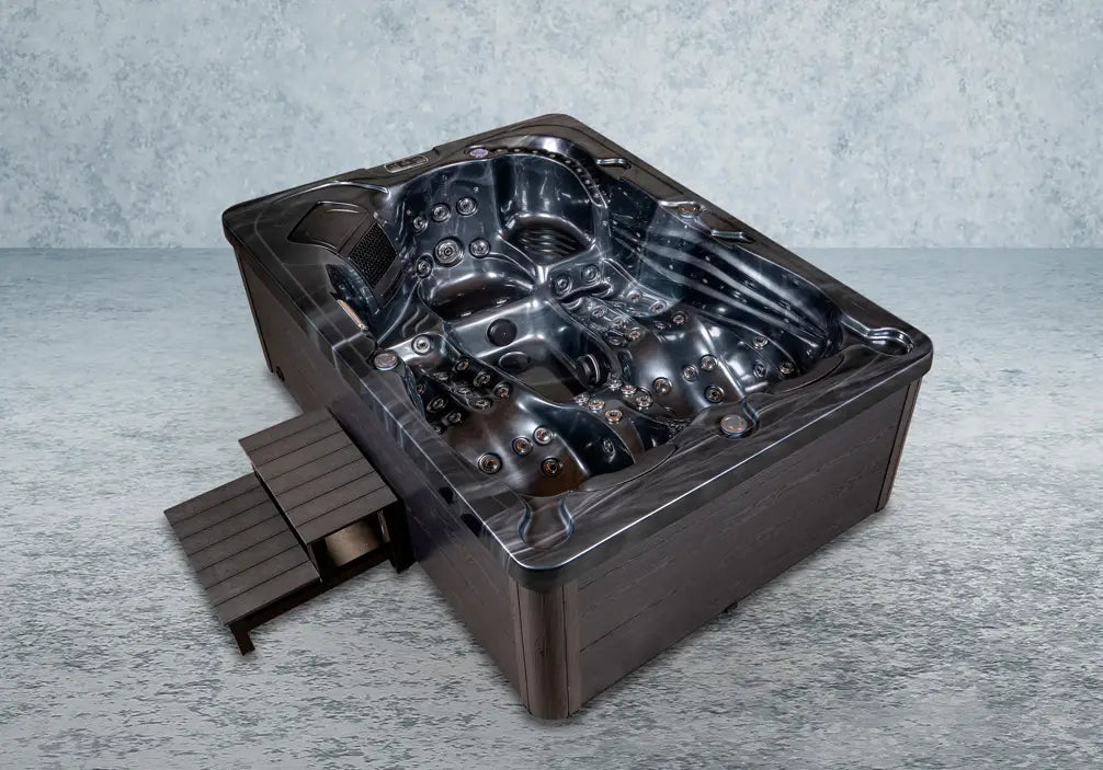 Outdoor Whirlpool, Jacuzzi dunkel / schwarz Torina USA