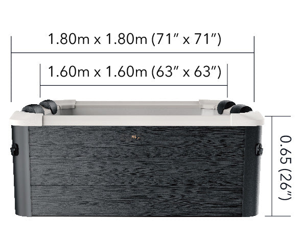 Mspa Whirlpool Oslo Aero PLUS XXL App Steuerung LED 2026 180x180cm