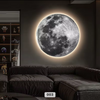 Wanddeko Wandbild mit Beleuchtung LED Starlight Moon 003