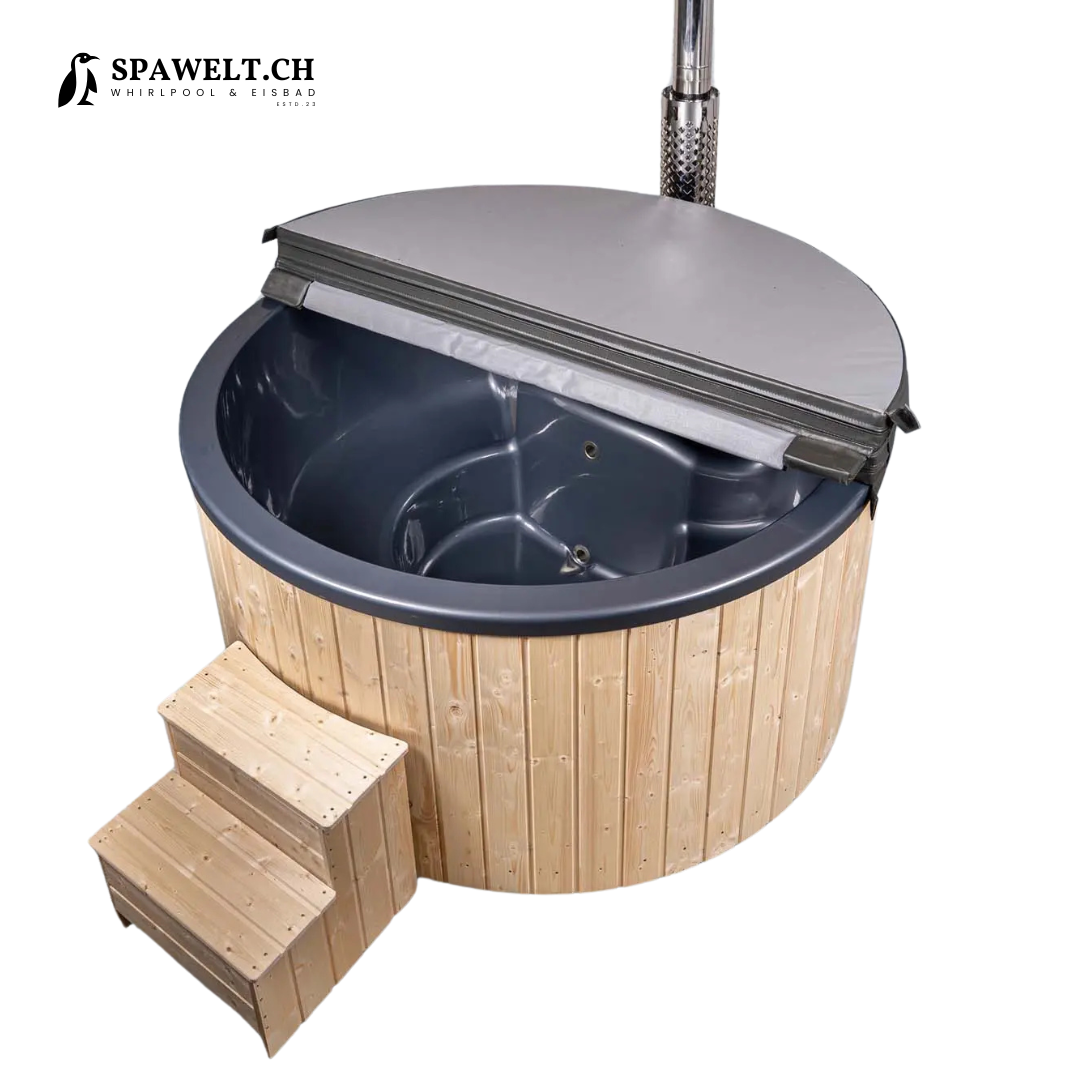 Hot Tub, Jacuzzi holzbefeuert Narvik 200x200cm