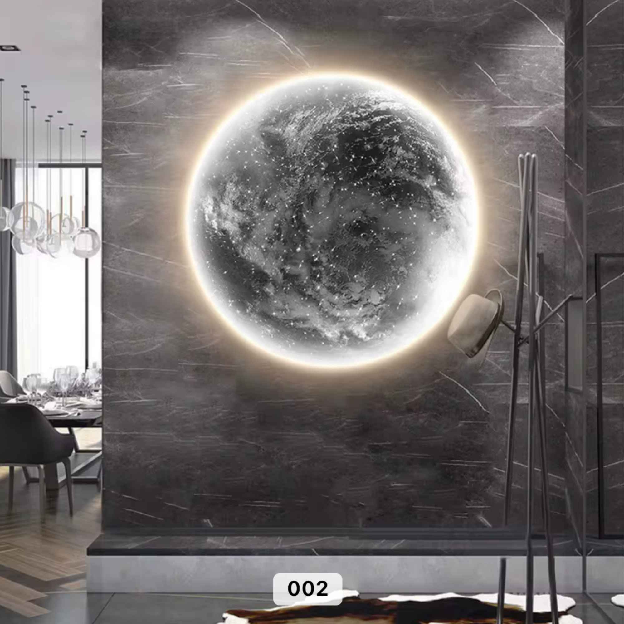Wanddeko Wandbild mit Beleuchtung LED Starlight Stars 002