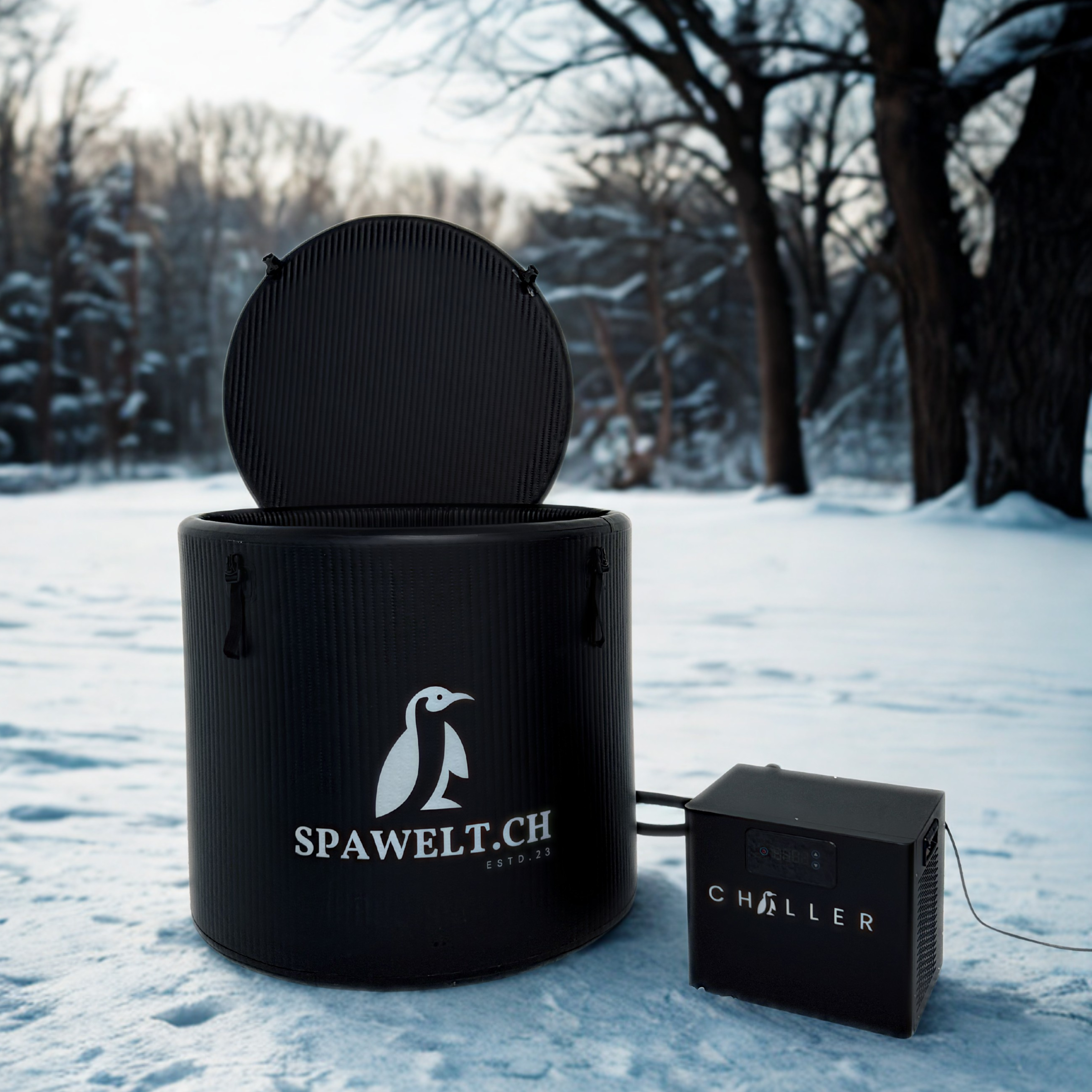 Eisbad Set mit Kühlgerät, App Steuerung, Spawelt Chiller, Ice Tub Pro 3