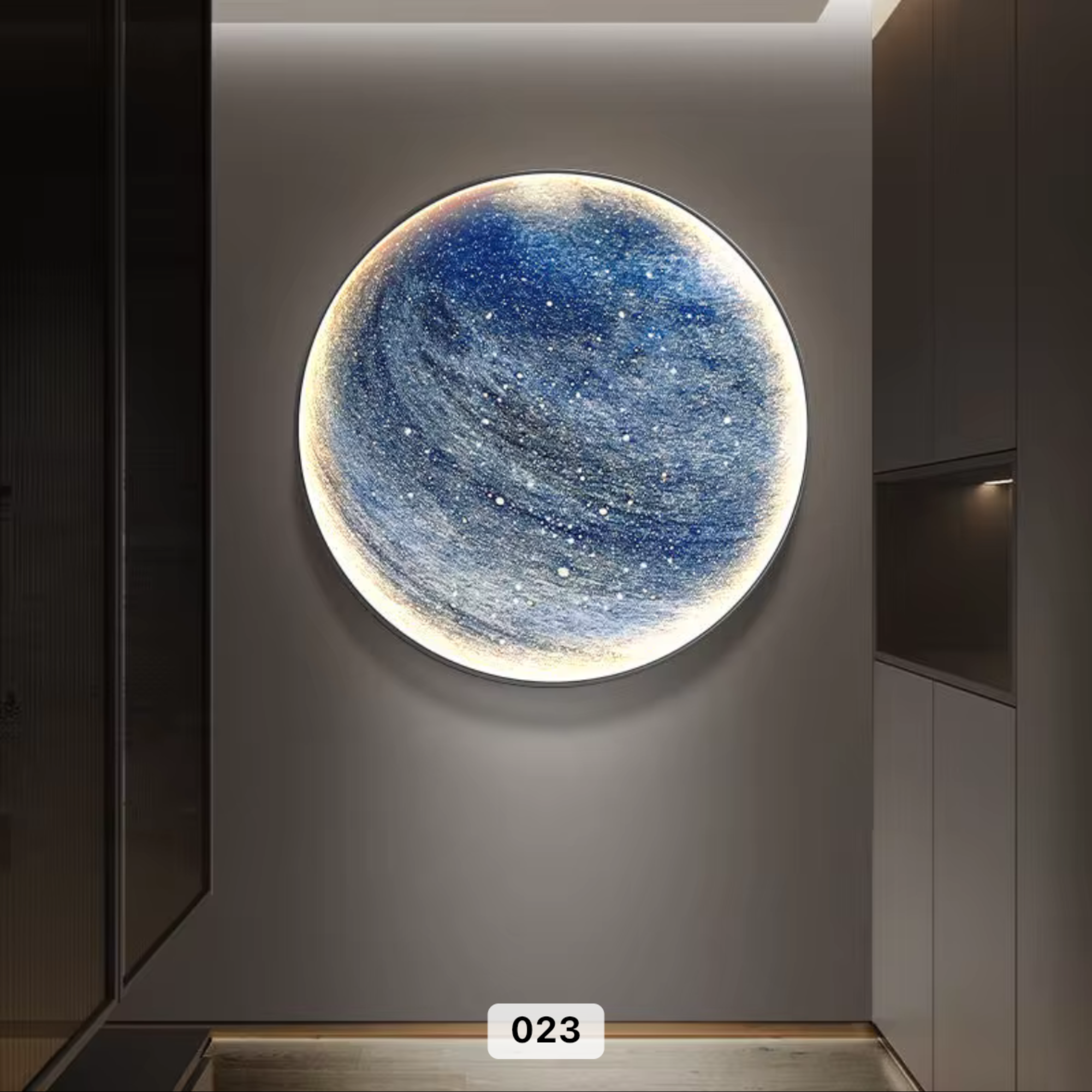 Wanddeko Wandbild mit Beleuchtung LED Starlight Milkyway 023