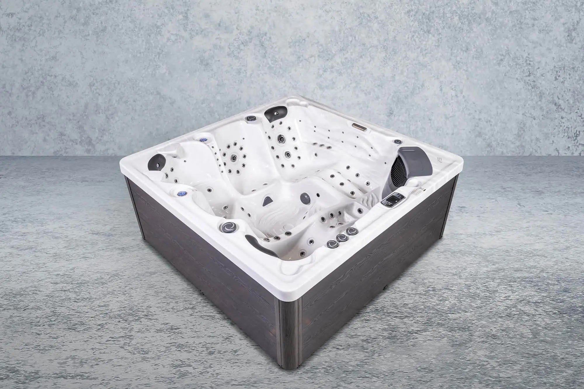 Outdoor Whirlpool, Jacuzzi, Hot Tub schwarz / weiss Imperia USA