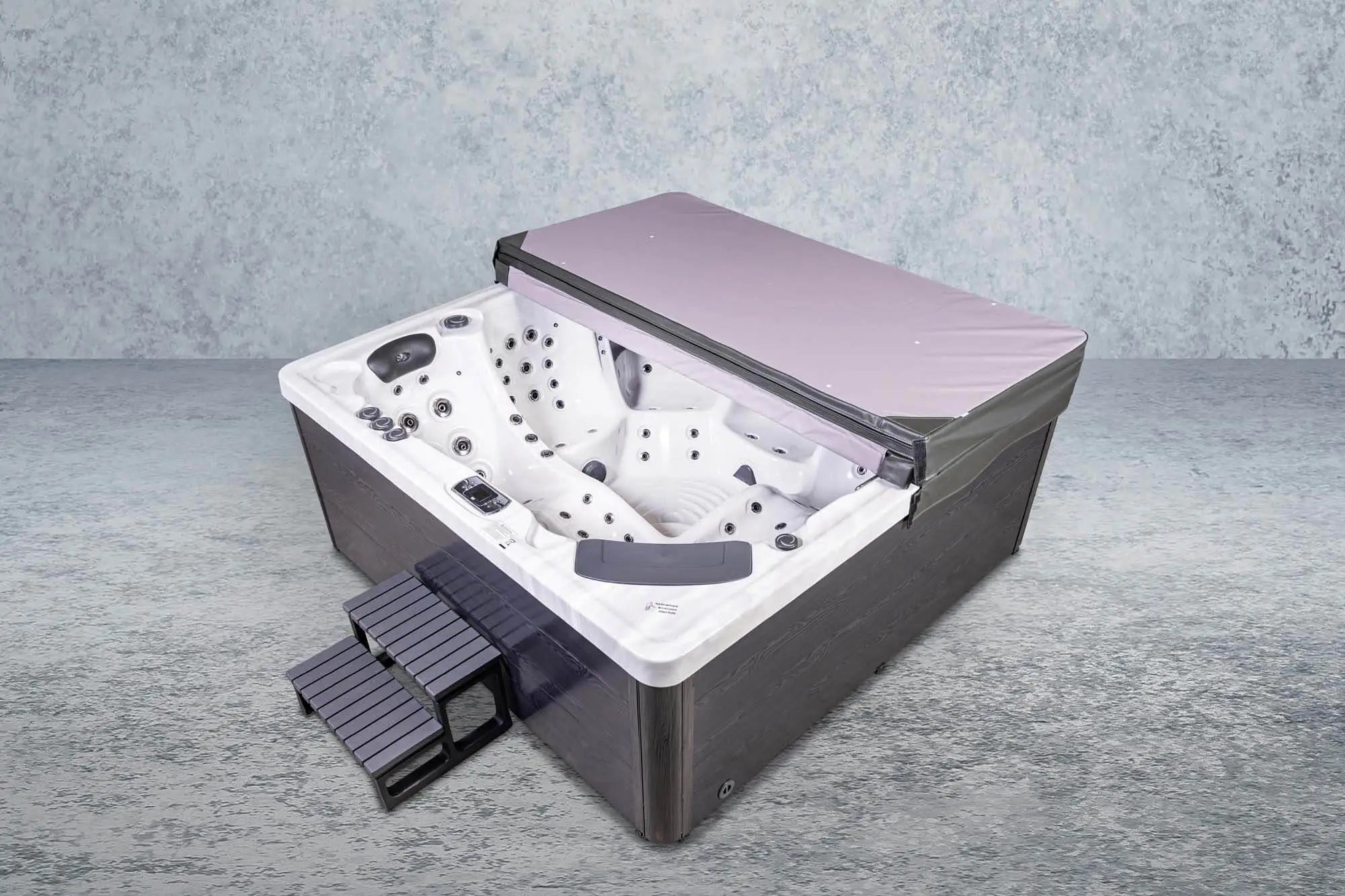 Outdoor Whirlpool, Jacuzzi, Hot Tub schwarz / weiss Imperia USA