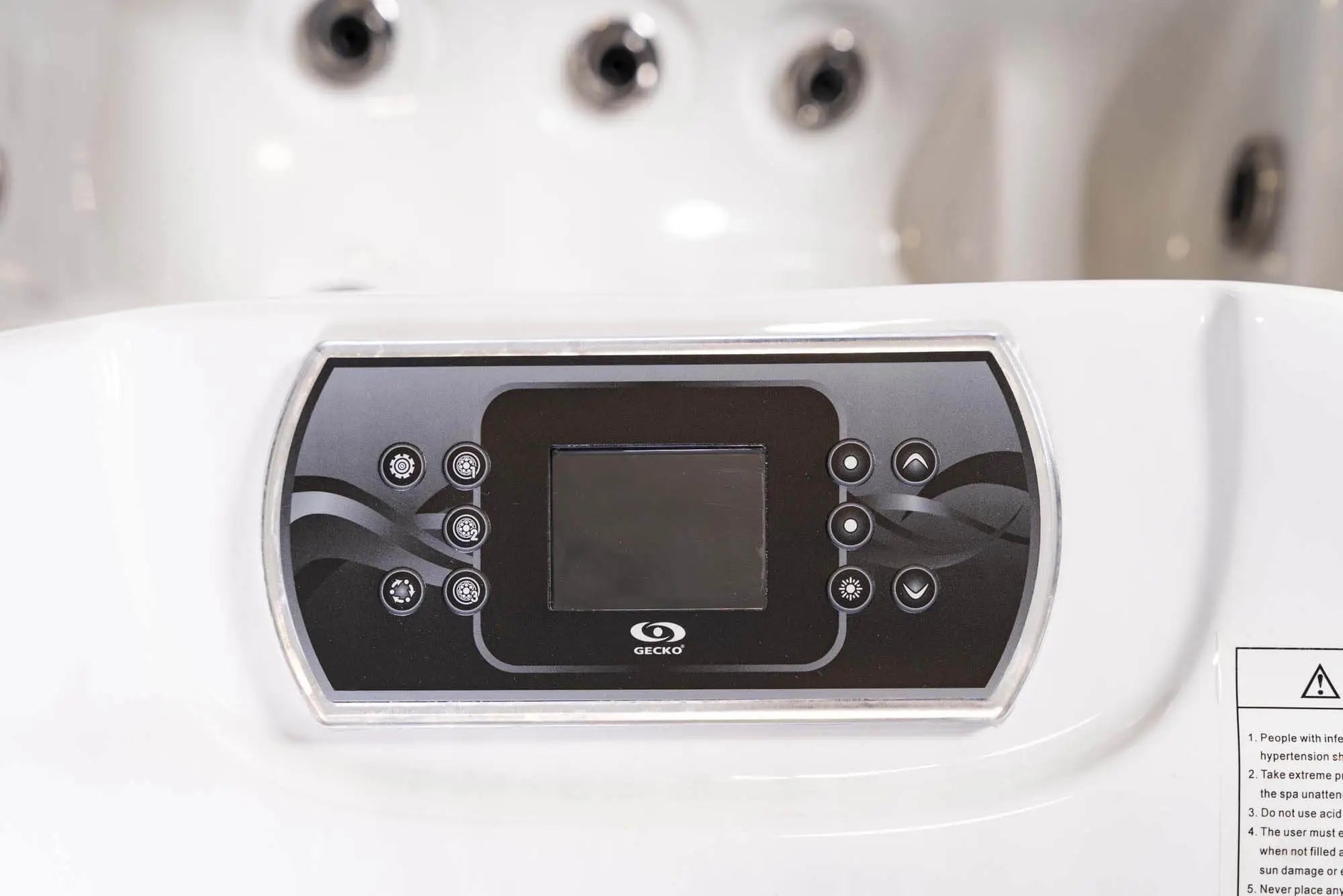 Outdoor Whirlpool, Jacuzzi, Hot Tub schwarz / weiss Imperia USA