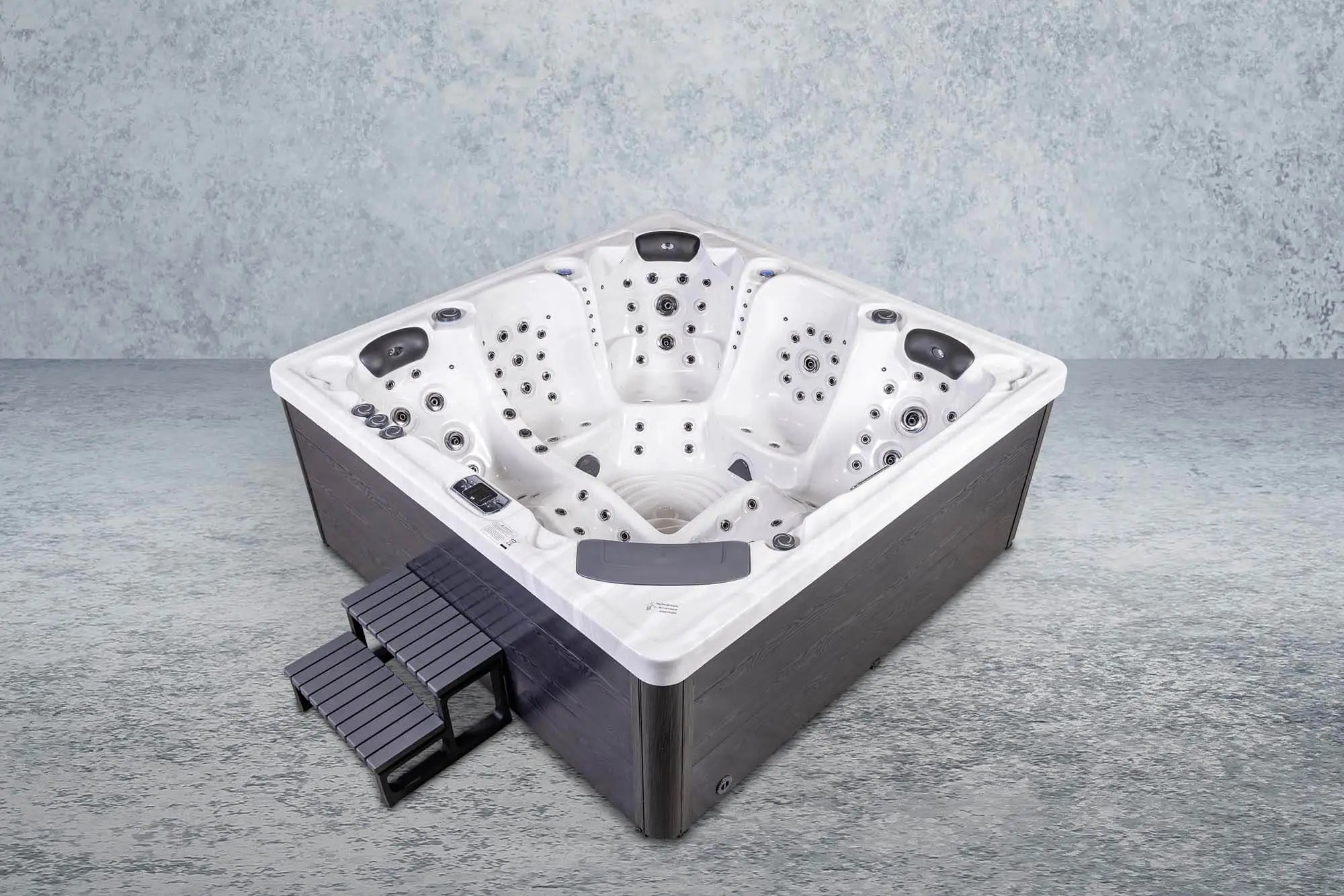 Outdoor Whirlpool, Jacuzzi, Hot Tub schwarz / weiss Imperia USA