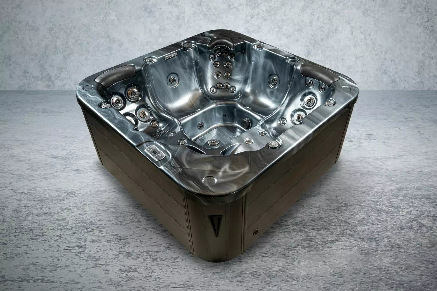 Outdoor Whirlpool, Jacuzzi, Hot Tub dunkel / schwarz Modena USA