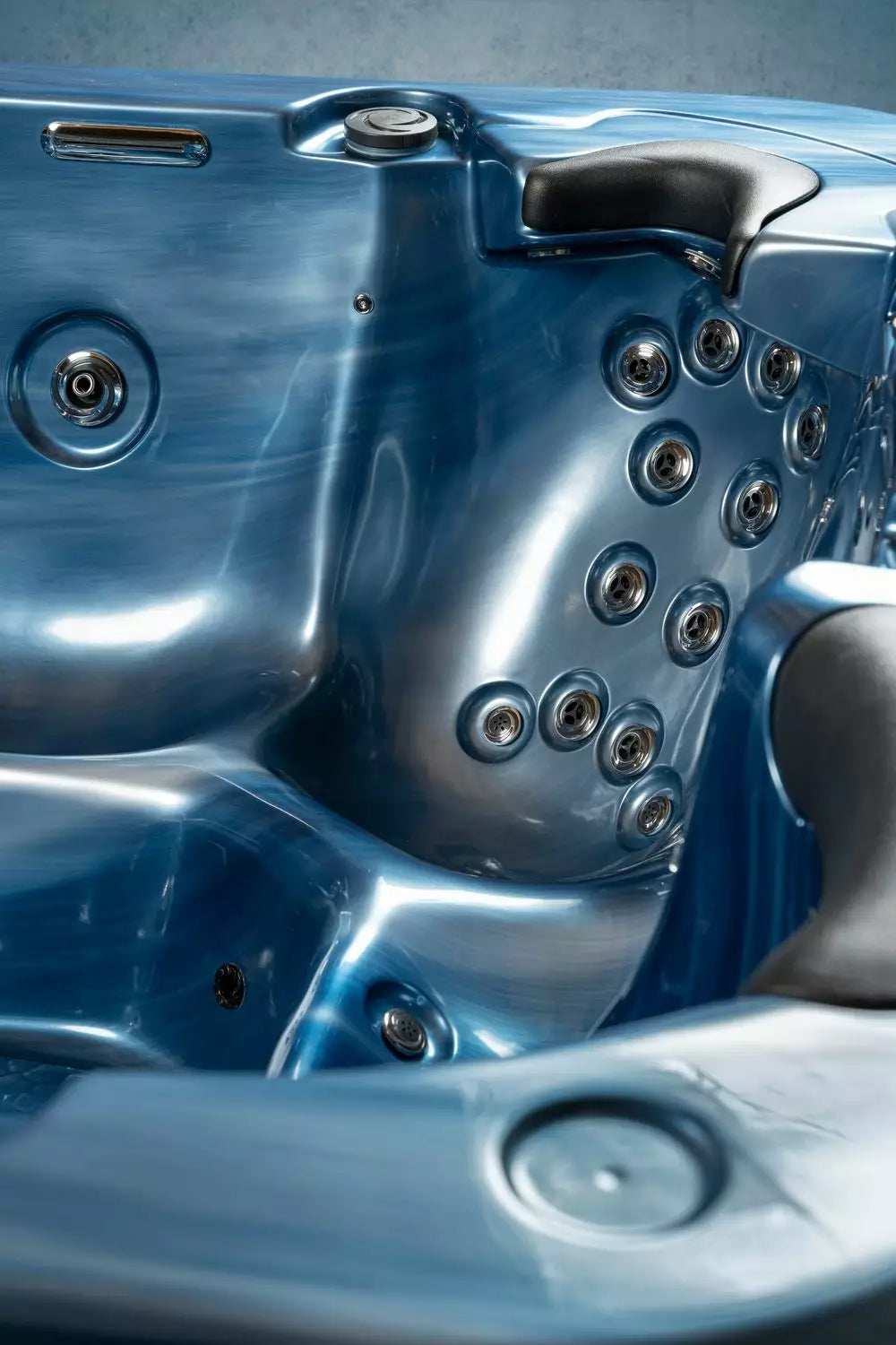 Outdoor Whirlpool, Jacuzzi, Hot Tub blau / schwarz Modena USA