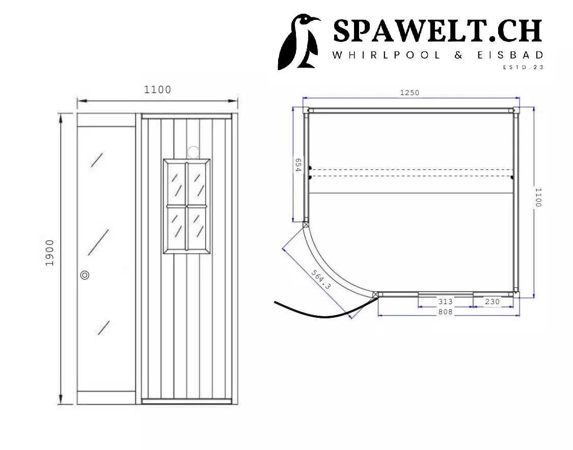 Infrarotsauna mit Ofen Helsinki 1